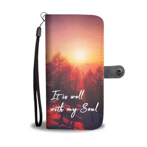 Snowy Mountain Sunset Wallet Case
