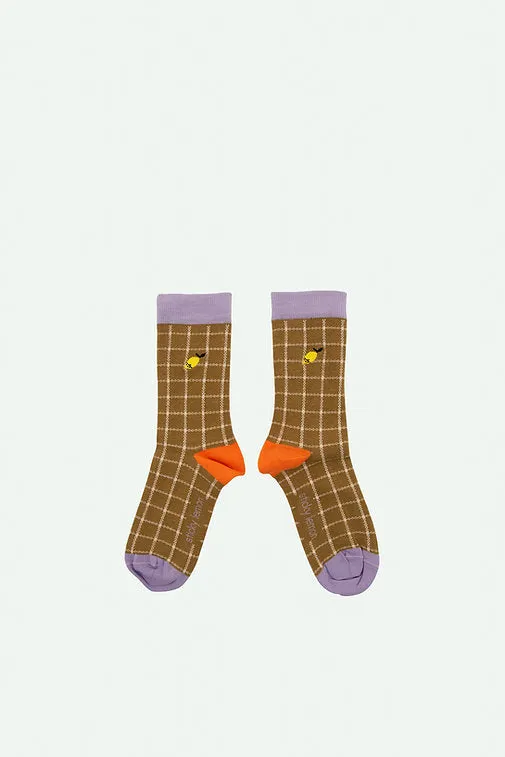 Socks - Check Soil Green