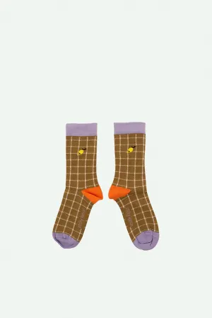 Socks - Check Soil Green