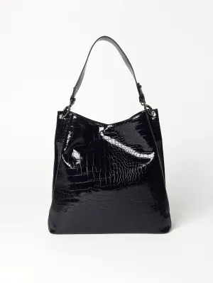 Solid Kayna Bag - Shiny Black