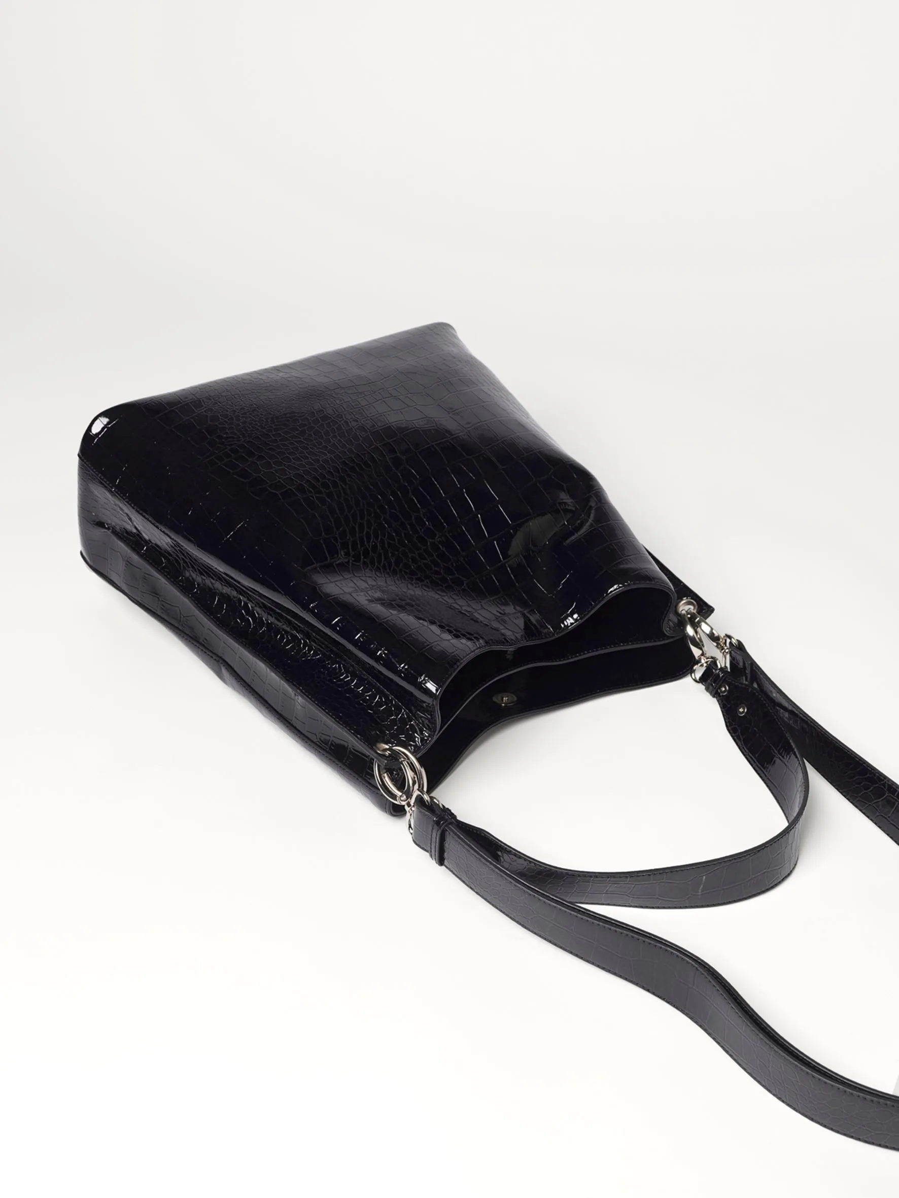 Solid Kayna Bag - Shiny Black
