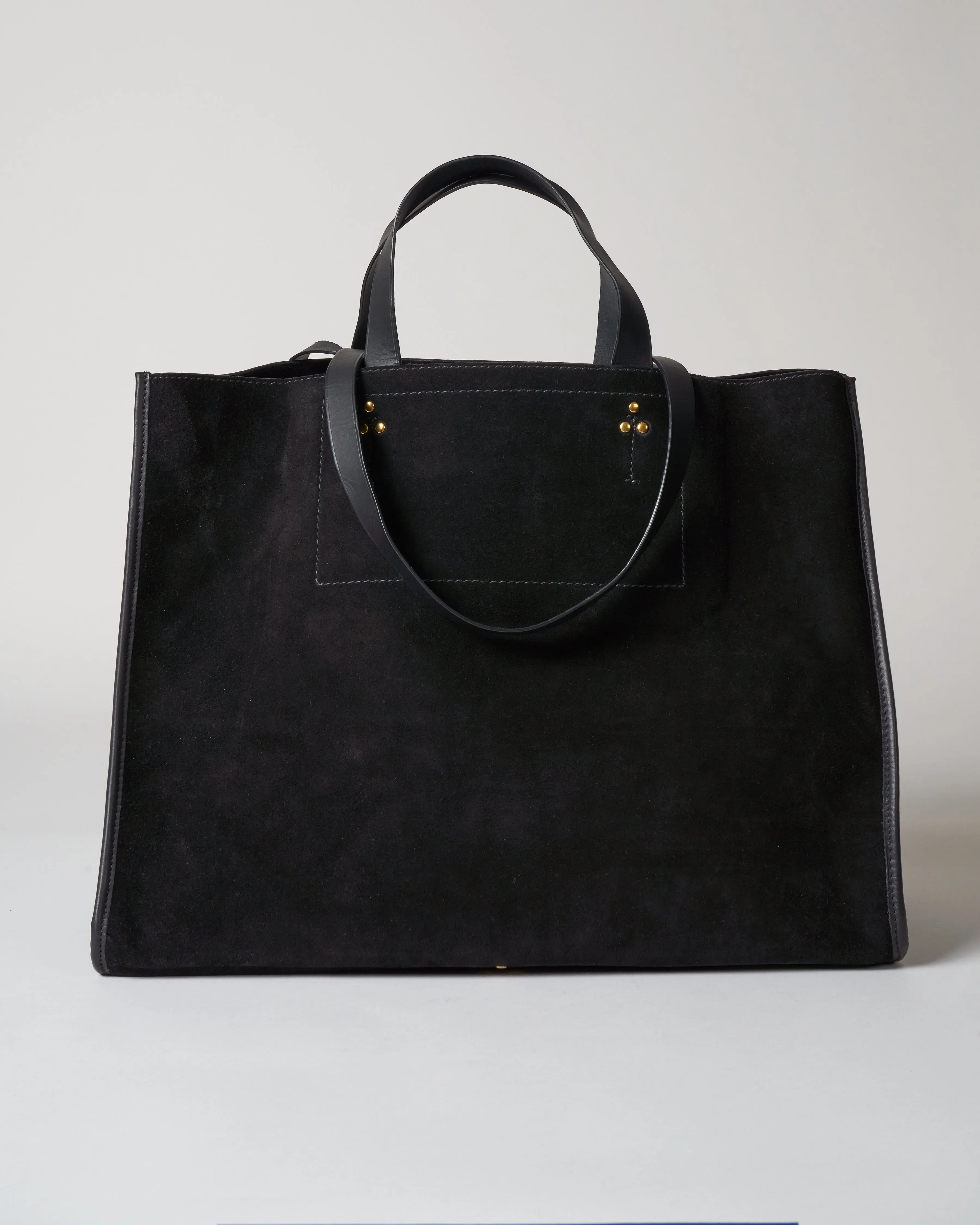 split suede tote - noir