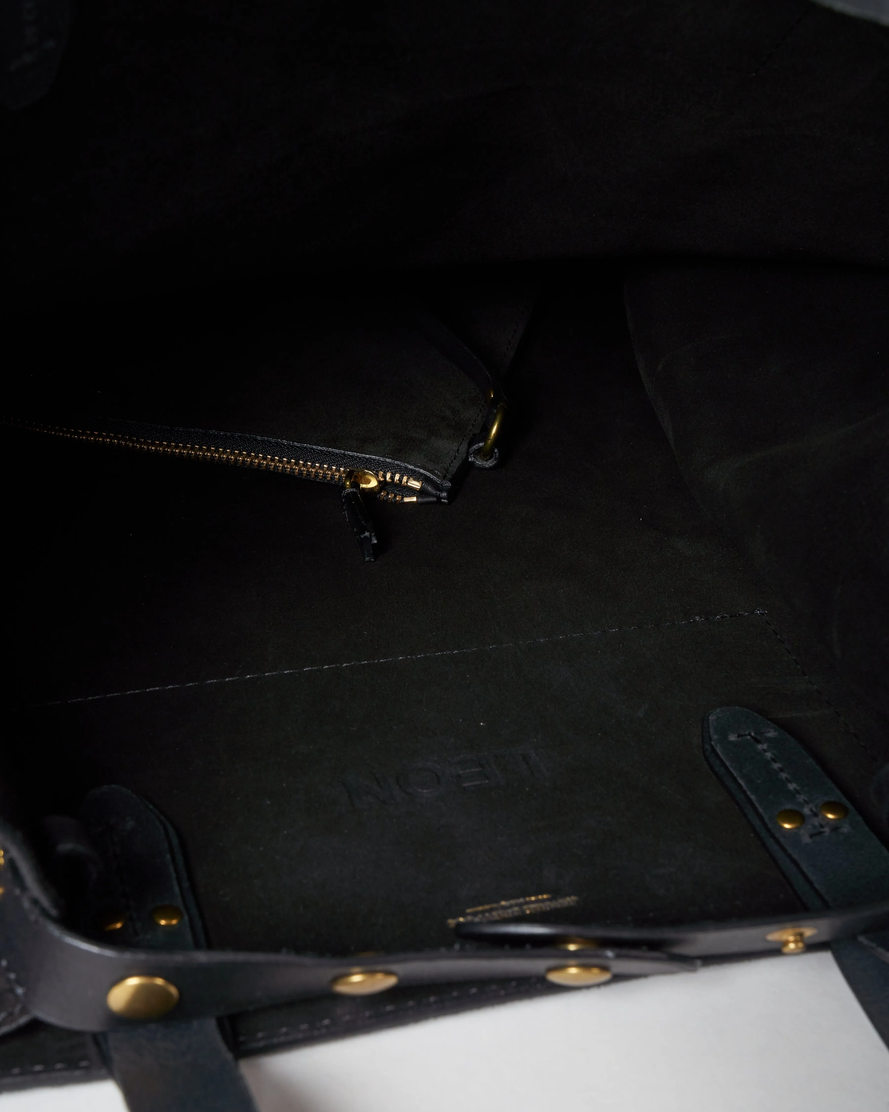 split suede tote - noir