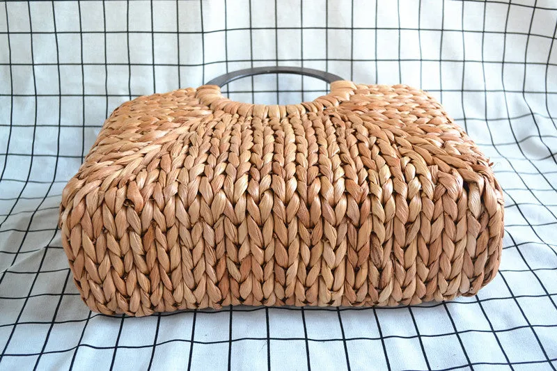 Square Round Bucket Female Summer Straw Women's Bag Travel Vacation Package