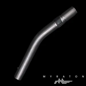 Stainless Steel Curved Hose Handle Swivel Button Lock (With Black Air Relief)