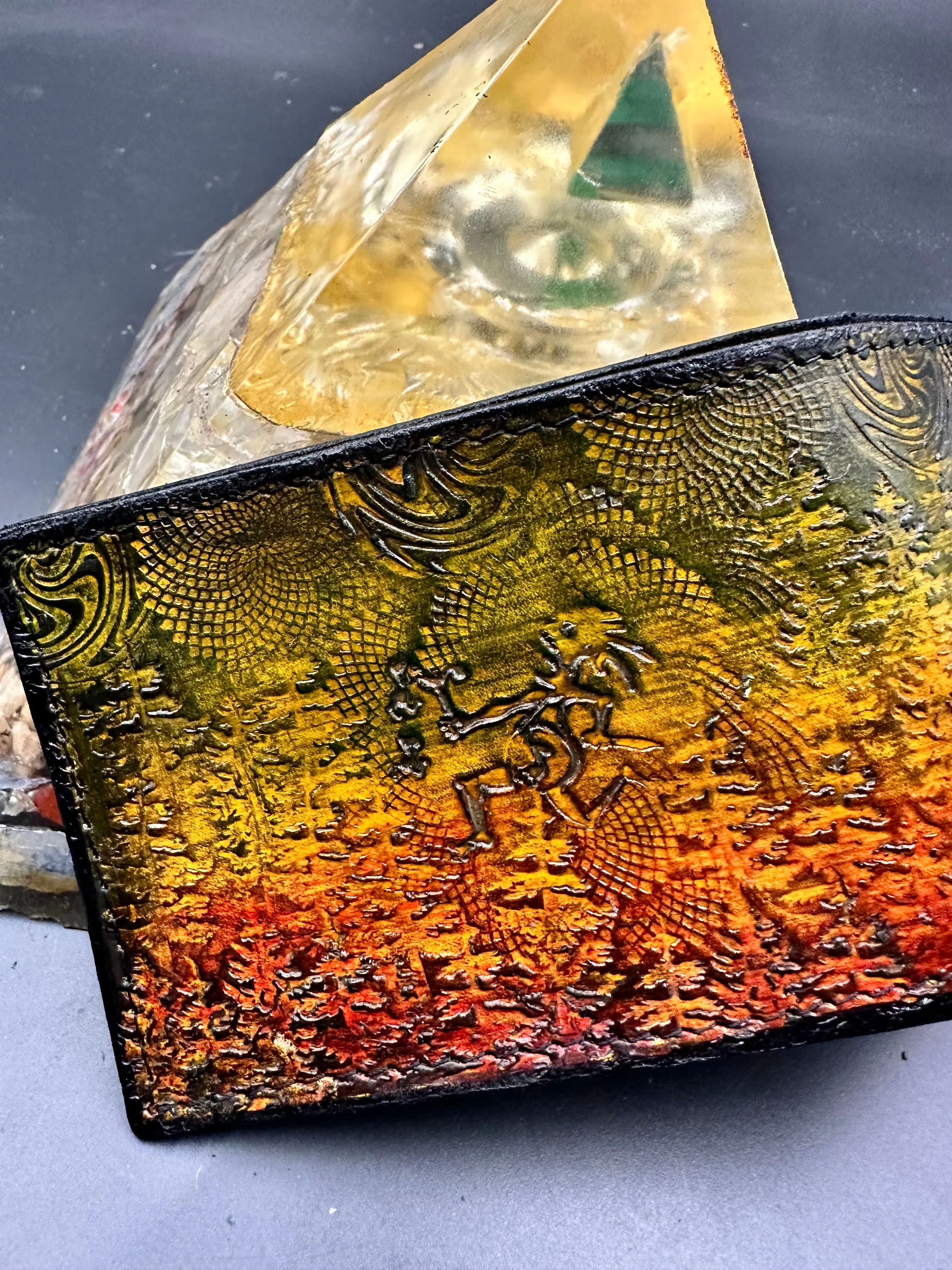 Stamped Leather Bifold Wallet - Widespread Panic