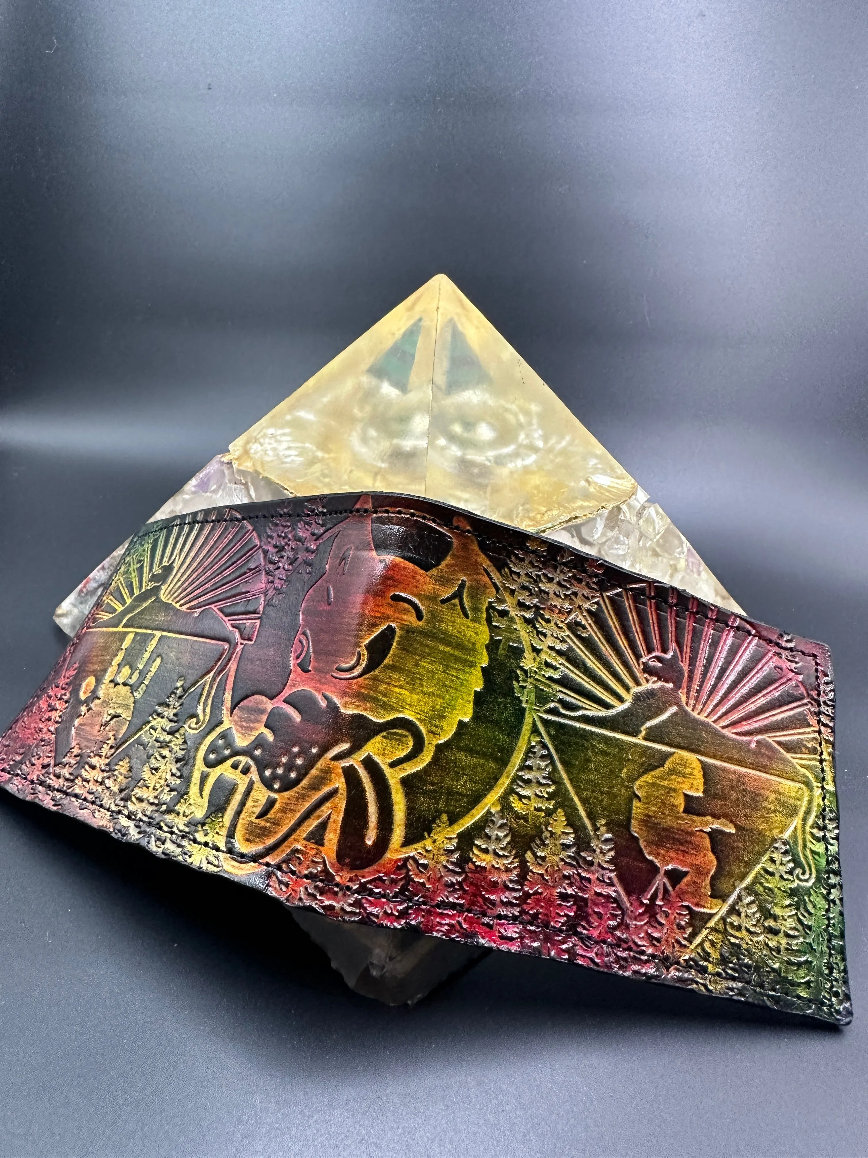 Stamped Leather Bifold Wallet - Widespread Panic