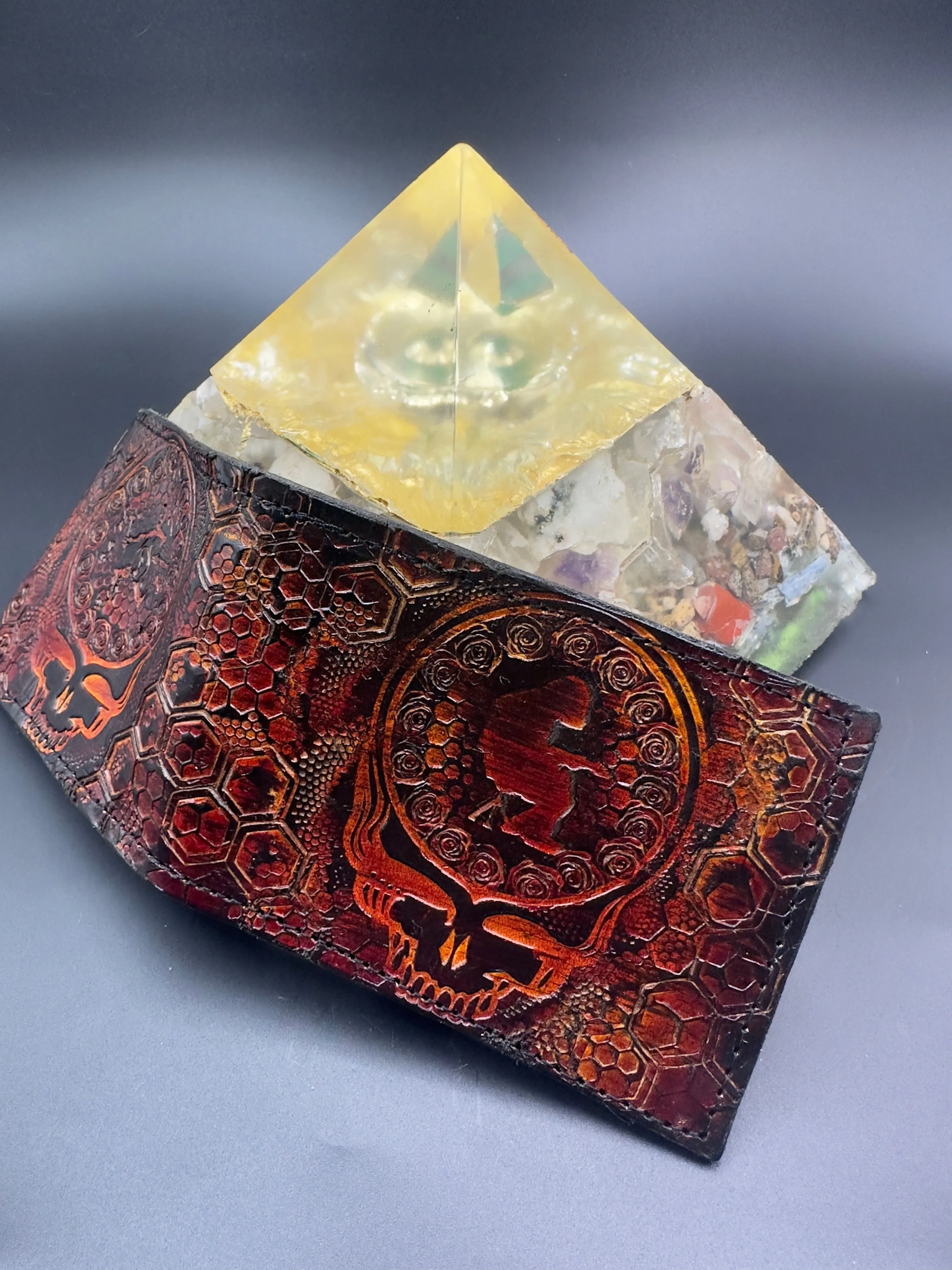 Stamped Leather Bifold Wallet - Widespread Panic