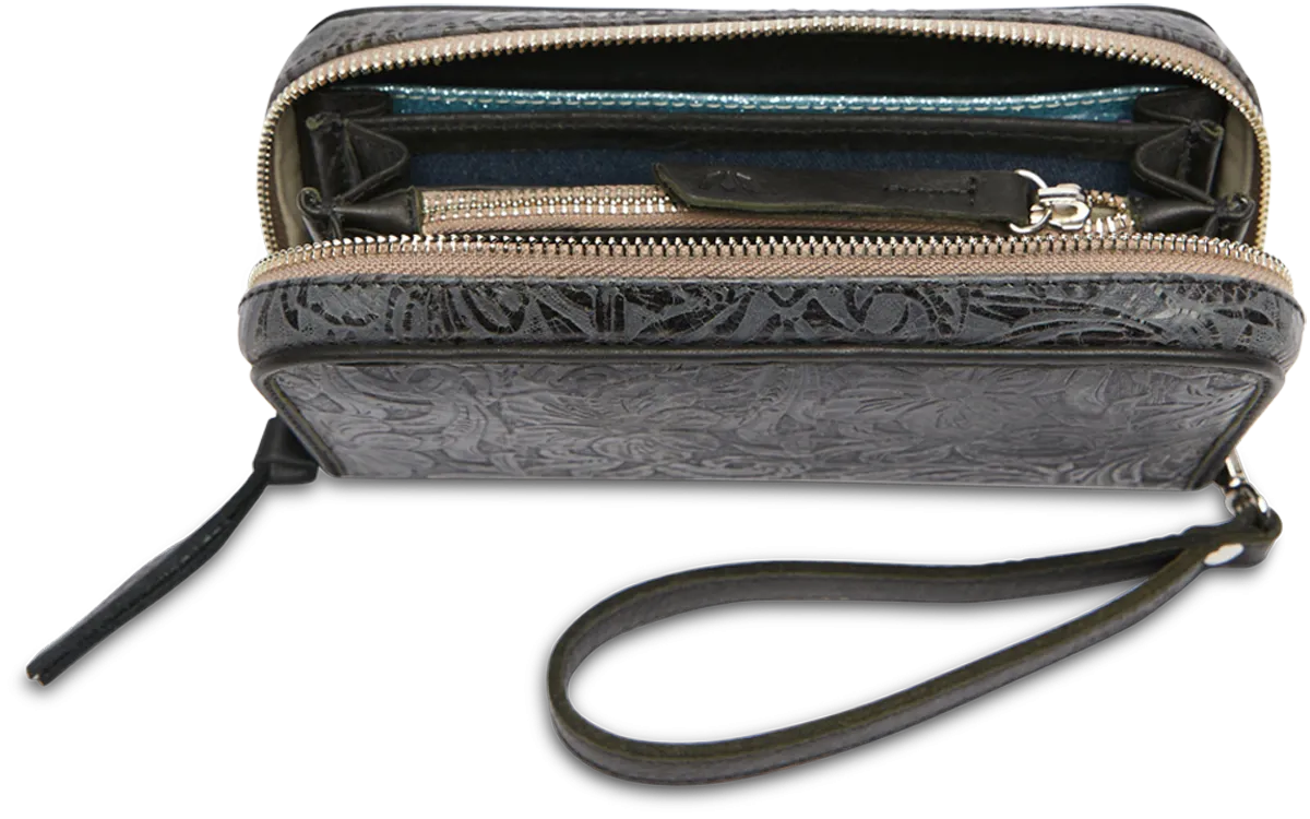 Steely Wristlet Wallet