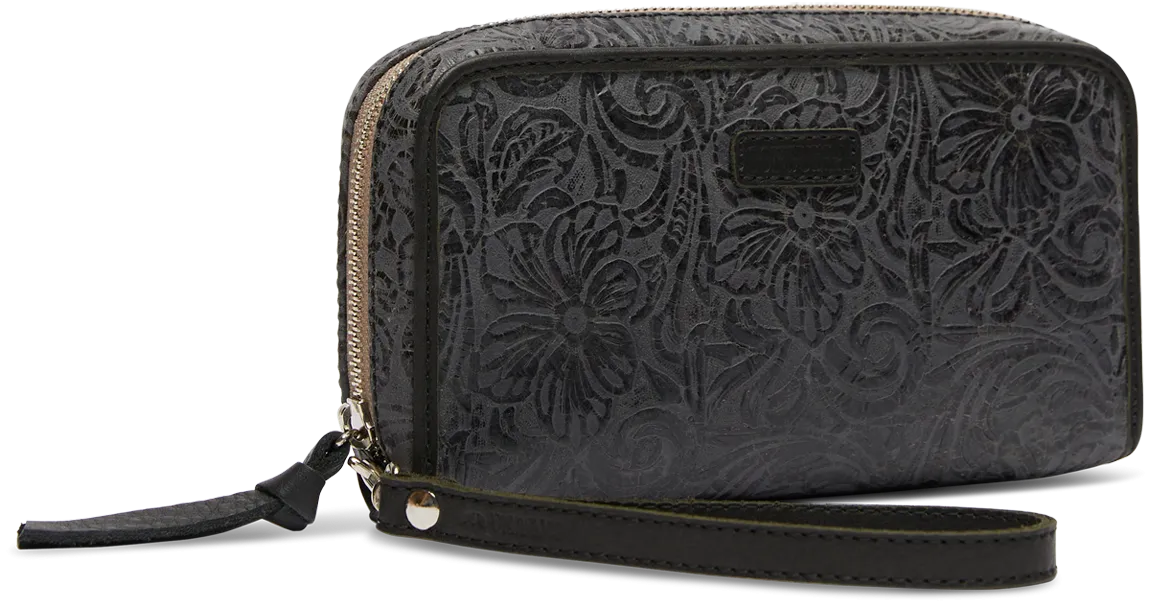 Steely Wristlet Wallet