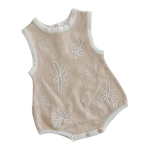 Summer Bubble Romper - Gia - Latte