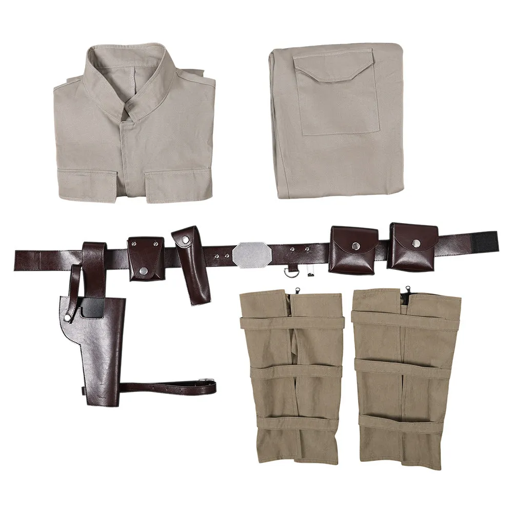 SW Luke Skywalker Grey Suit Cosplay Costume Outfits Halloween Carnival Suit