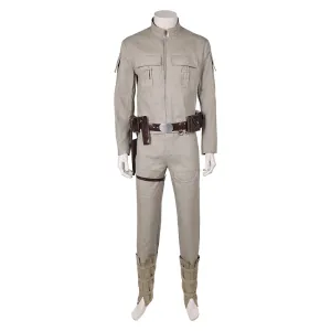 SW Luke Skywalker Grey Suit Cosplay Costume Outfits Halloween Carnival Suit