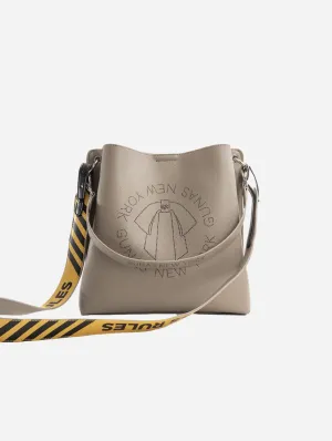 Tabitha Vegan Leather Bucket Bag | Grey