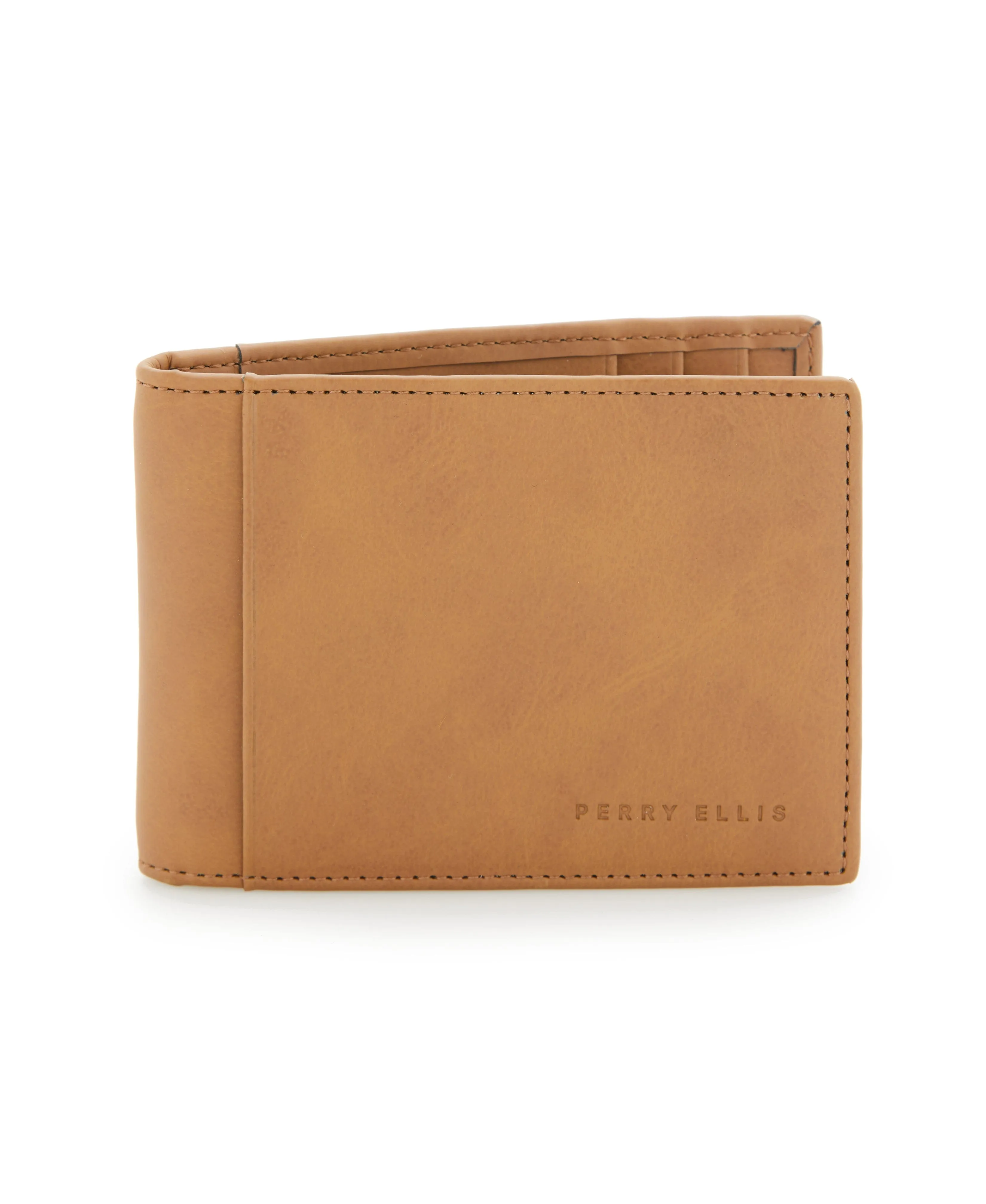 Tan Leather Money Clip Wallet