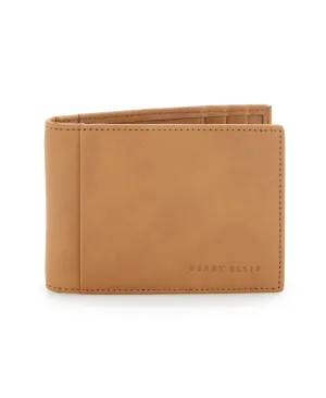 Tan Leather Money Clip Wallet