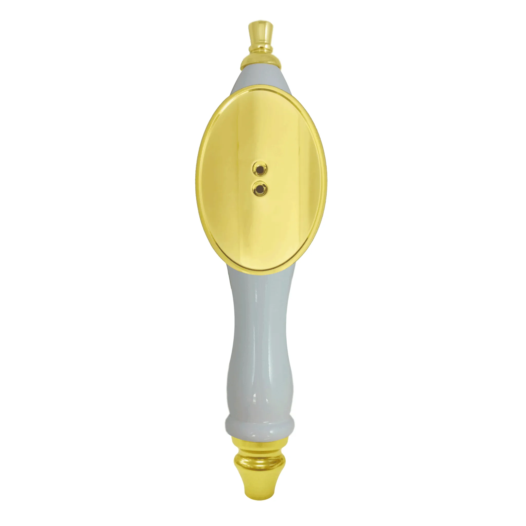 Tap Handle, Wood, Pub-Style with Shield, White
