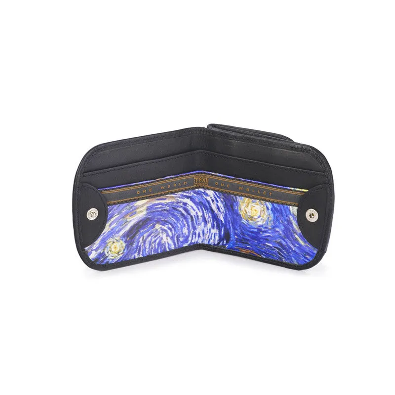 Taxi Wallet® Soft Leather (Starry Night ) - Compact, Front Pocket Folding Wallet - For Cards, Coins, Bills, ID (Men & Women)