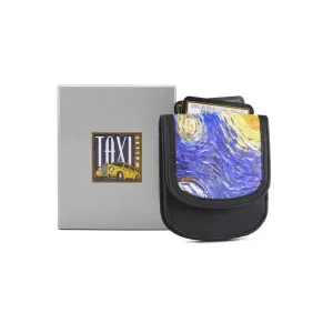 Taxi Wallet® Soft Leather (Starry Night ) - Compact, Front Pocket Folding Wallet - For Cards, Coins, Bills, ID (Men & Women)