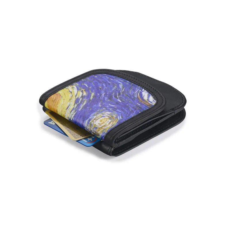 Taxi Wallet® Soft Leather (Starry Night ) - Compact, Front Pocket Folding Wallet - For Cards, Coins, Bills, ID (Men & Women)