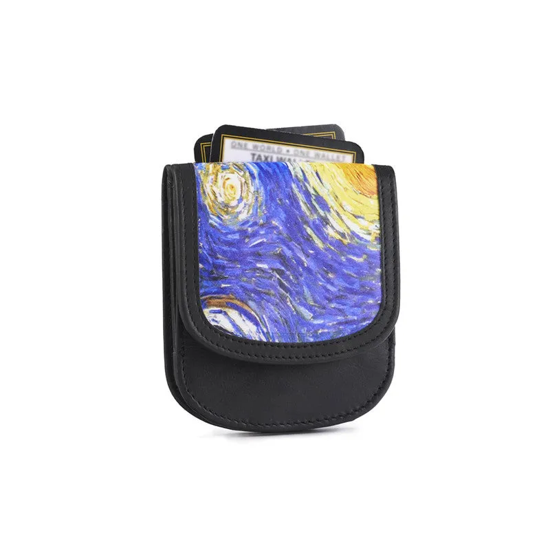 Taxi Wallet® Soft Leather (Starry Night ) - Compact, Front Pocket Folding Wallet - For Cards, Coins, Bills, ID (Men & Women)