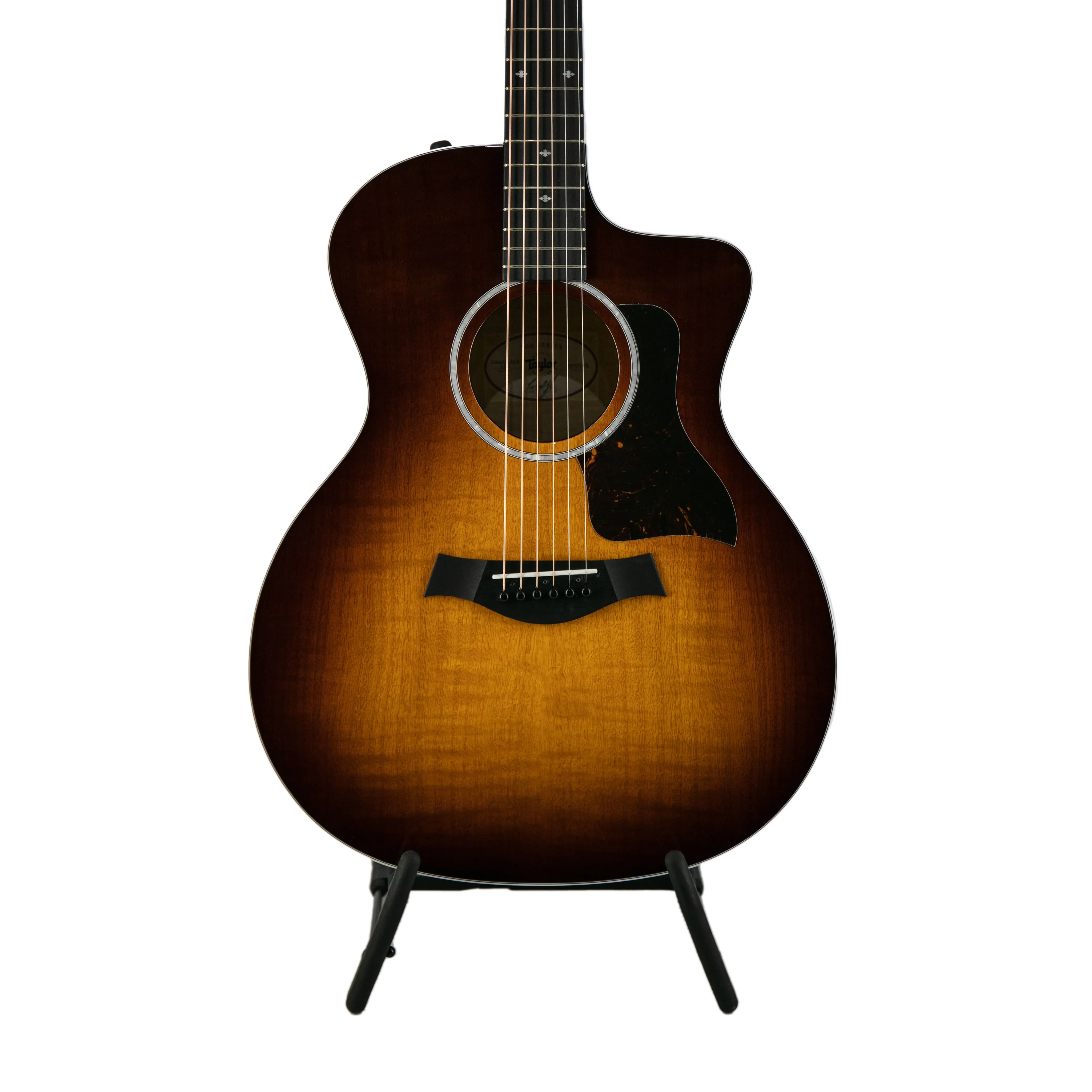 Taylor 224ce-UA DLX LTD Layered Urban Ash/Urban Ash Acoustic Guitar w/Case, Tobacco Sunburst