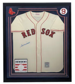 Ted Williams Autographed Boston Red Sox Authentic M&N Framed Jersey PSA/DNA