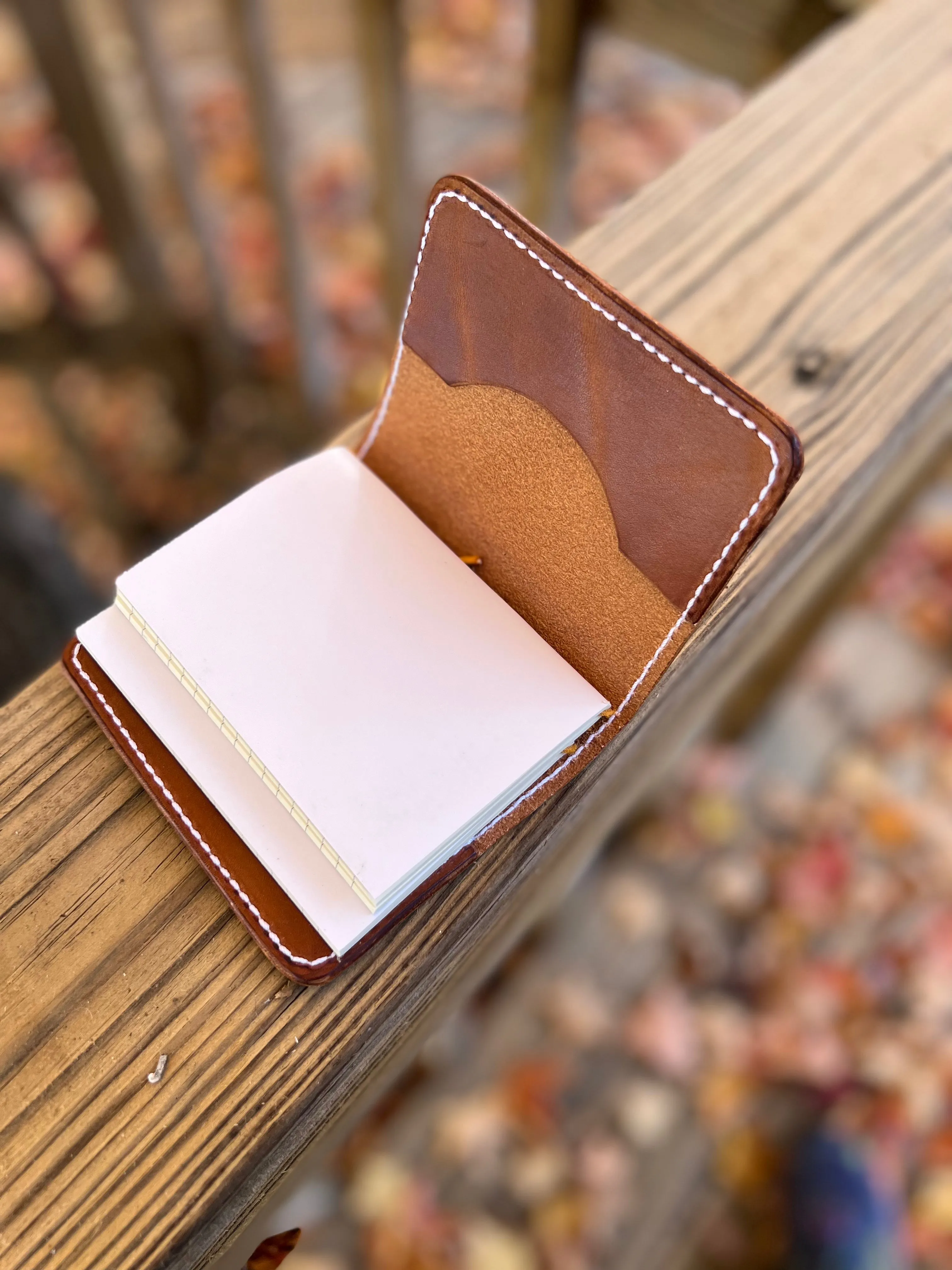 The mini Composition Wallist: Leather Card Wallet and notebooks, 2 Mini Composition books included