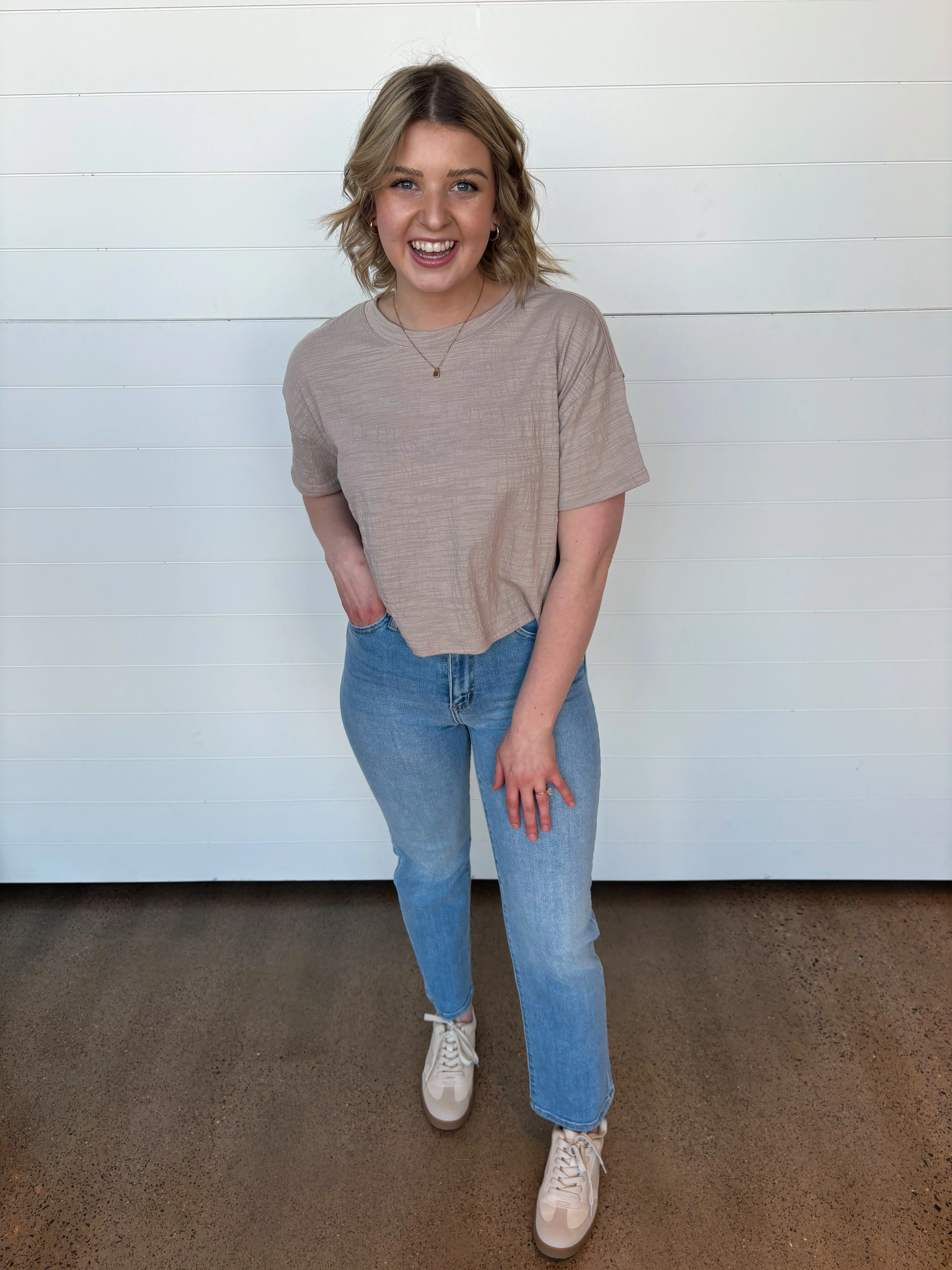 The Sway Textured Cropped Tee