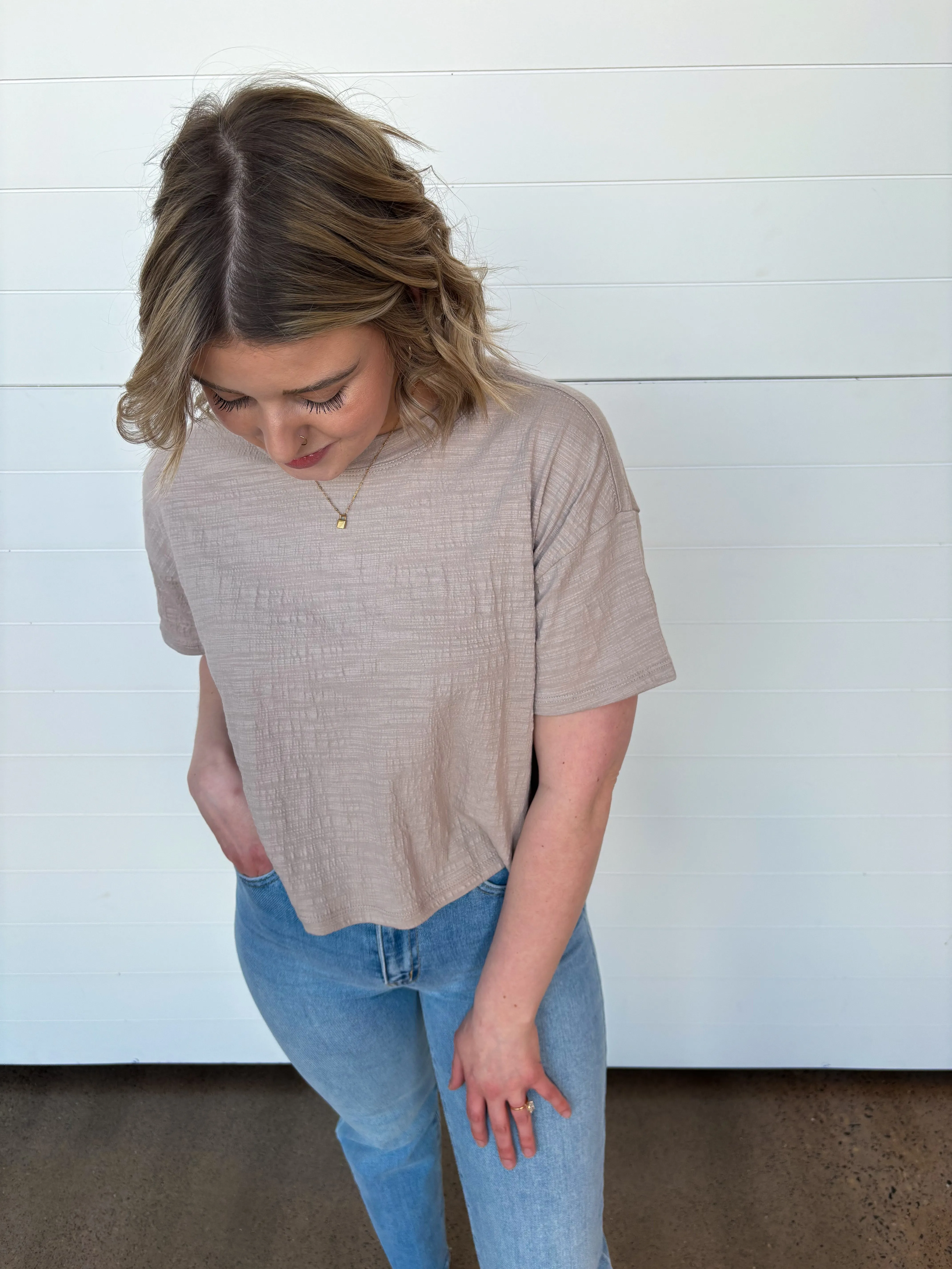 The Sway Textured Cropped Tee