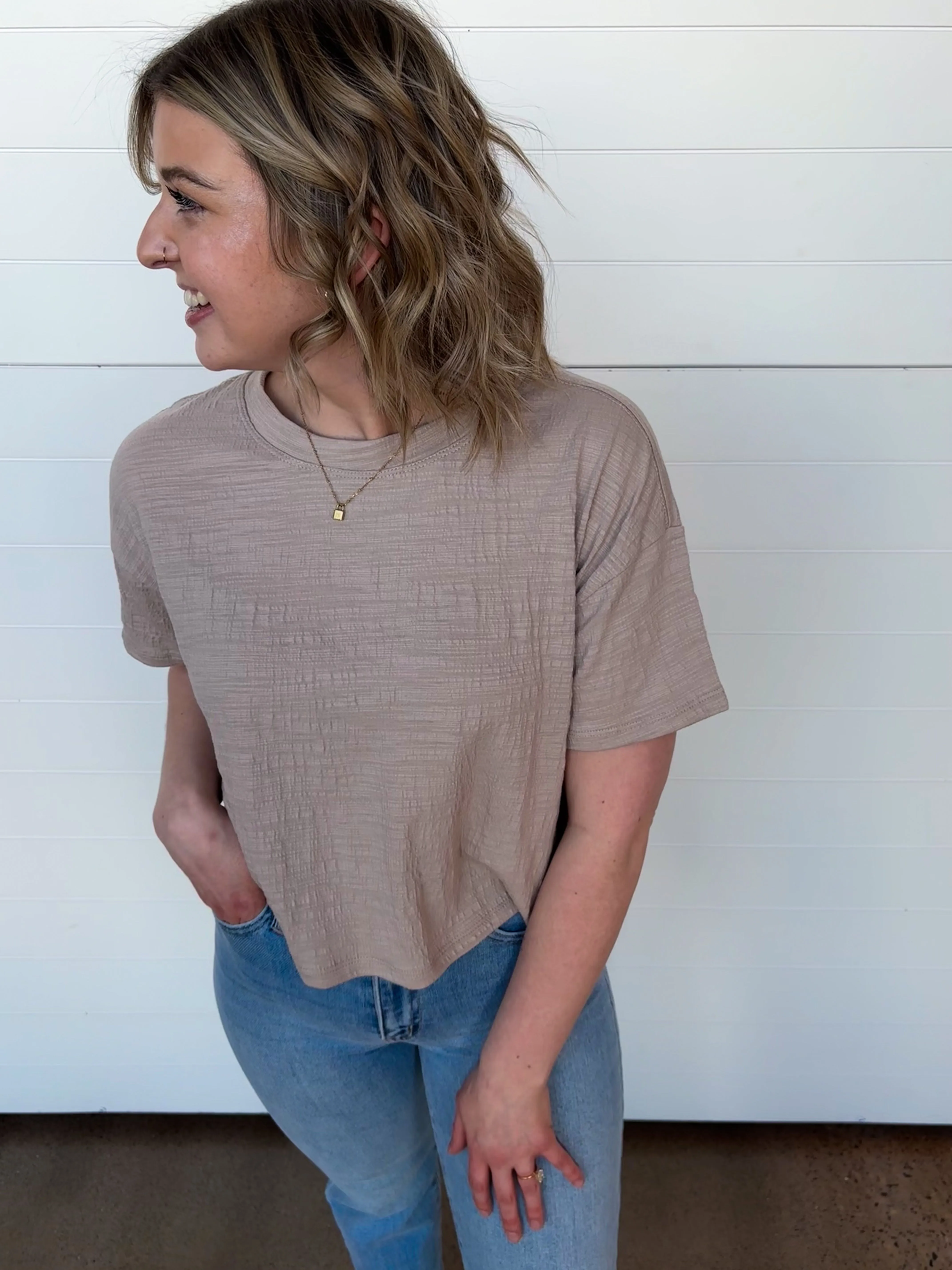 The Sway Textured Cropped Tee