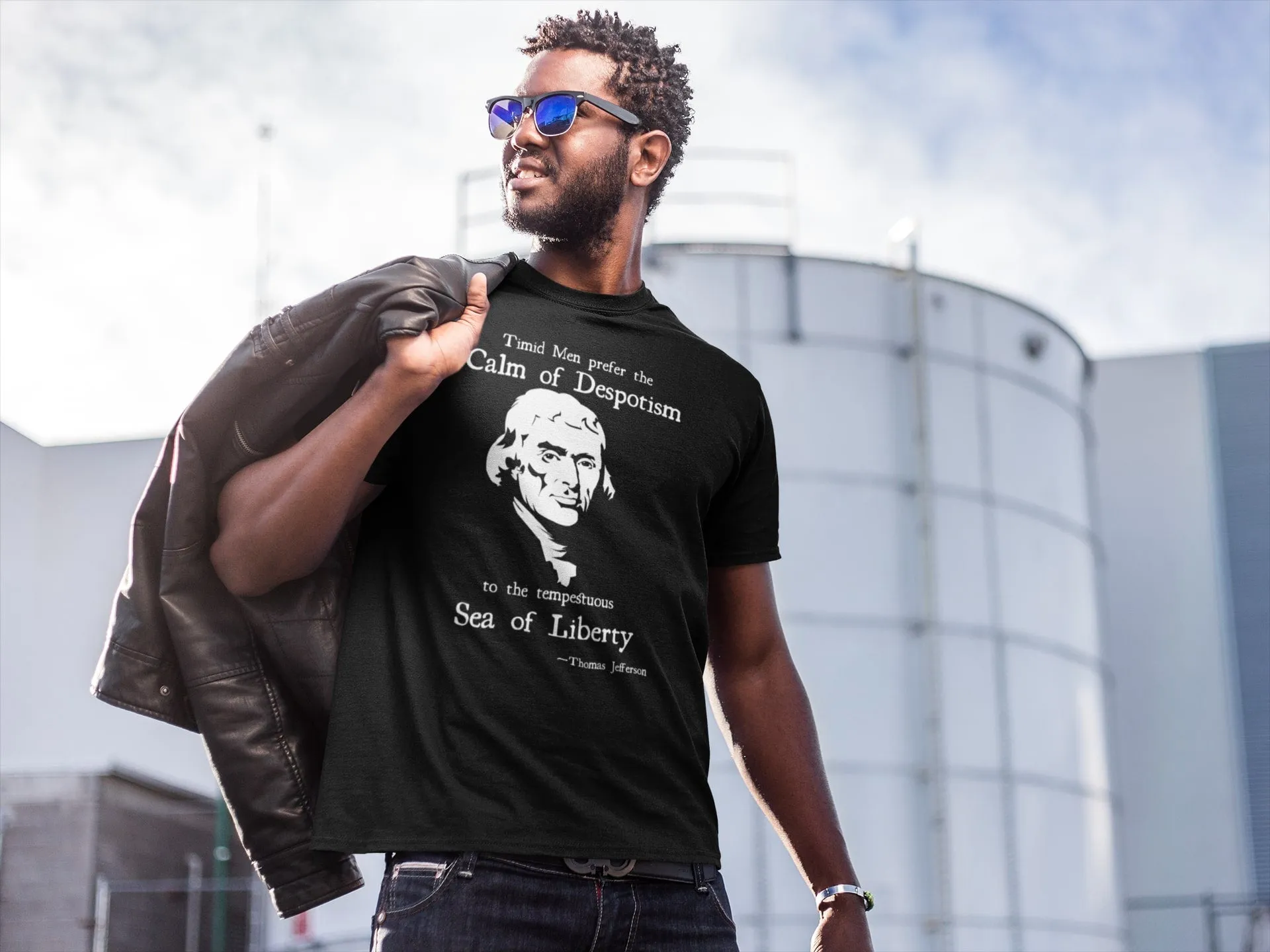 Thomas Jefferson Sea of Liberty Economy T Shirt