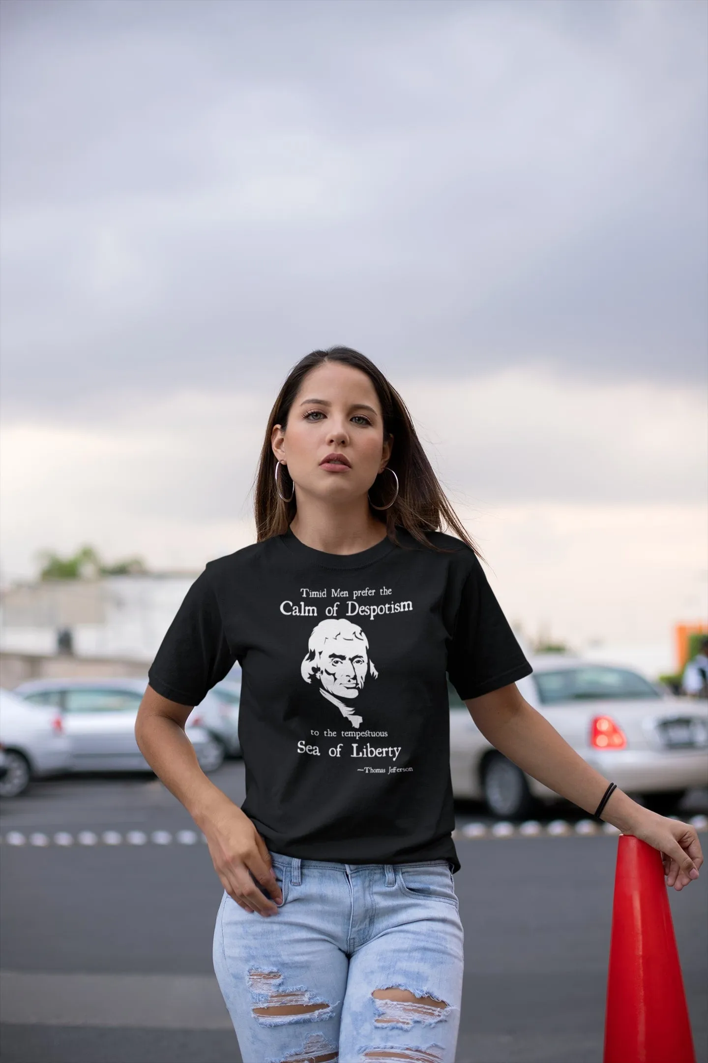 Thomas Jefferson Sea of Liberty Economy T Shirt