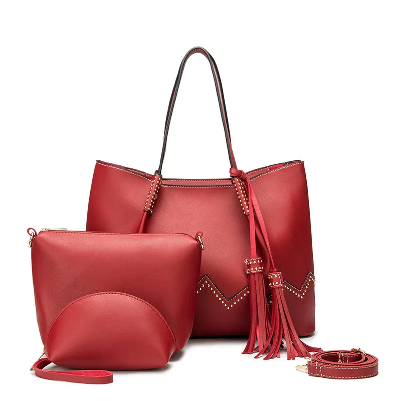 Three-piece PU Handbag Leather Bag