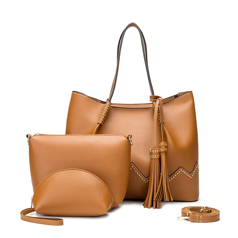 Three-piece PU Handbag Leather Bag