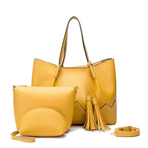 Three-piece PU Handbag Leather Bag