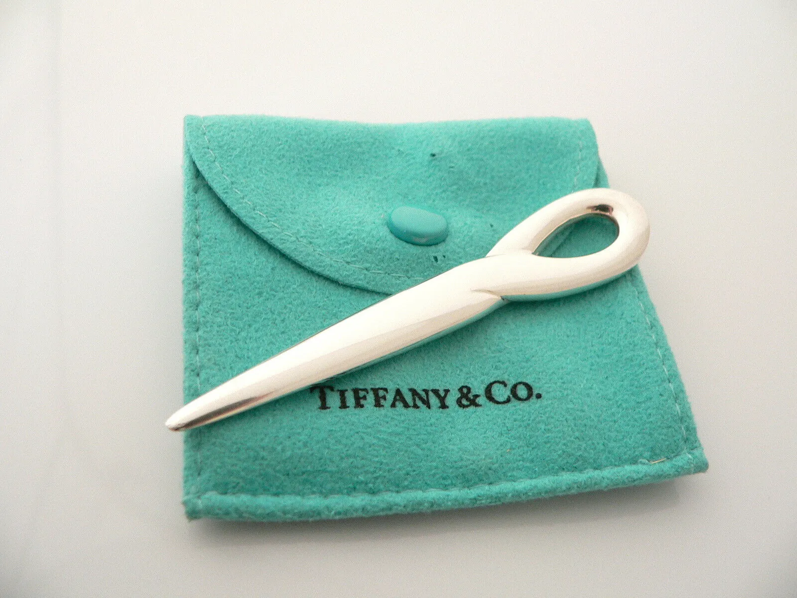Tiffany & Co Silver Letter Opener Peretti Padova Purse Travel Bag Pocket Gift