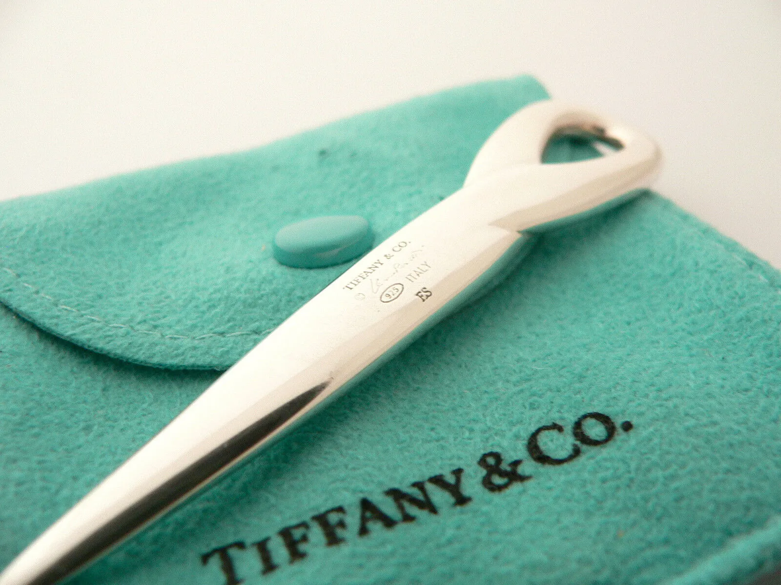 Tiffany & Co Silver Letter Opener Peretti Padova Purse Travel Bag Pocket Gift