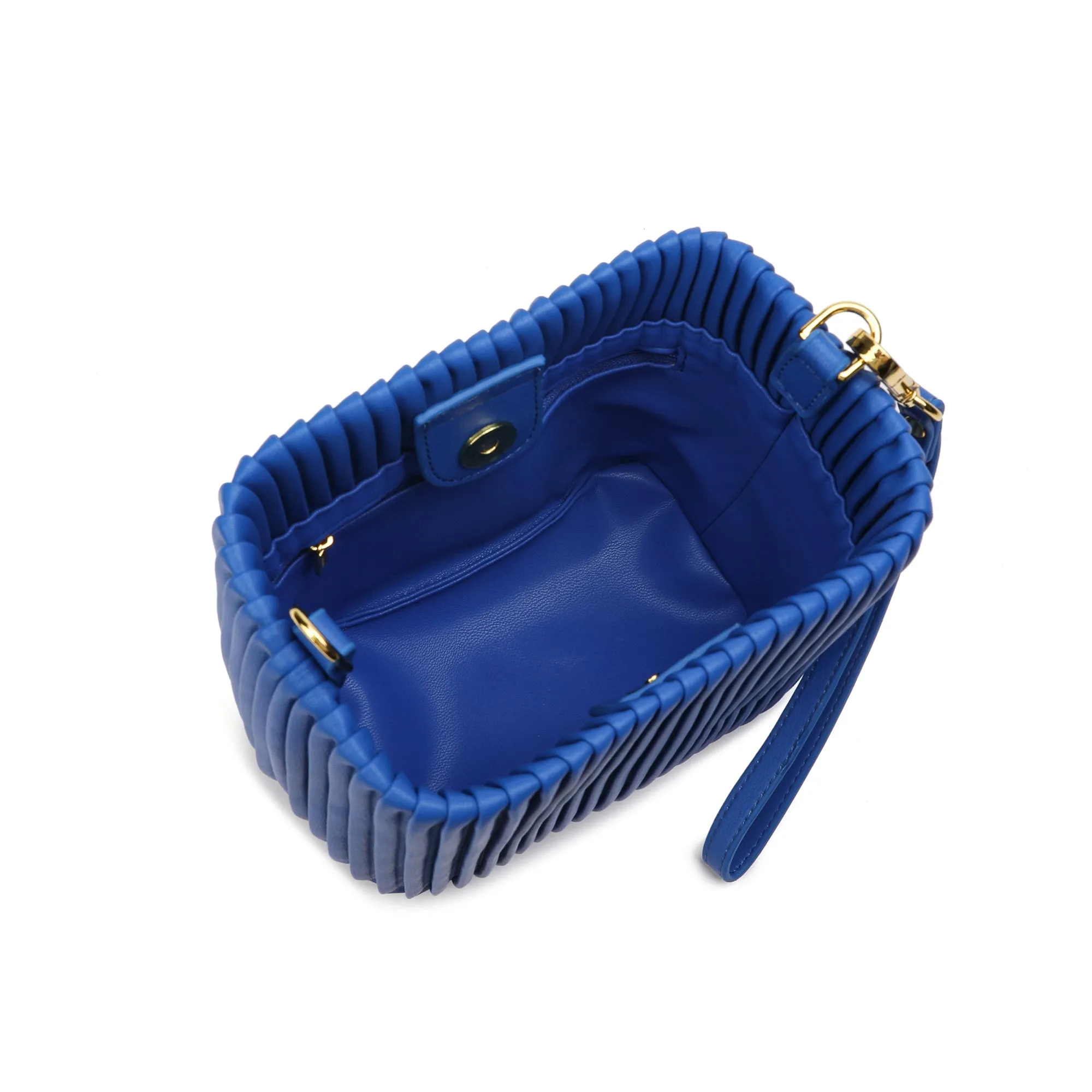 Tiffany & Fred Pleated Leather Shoulder Bag