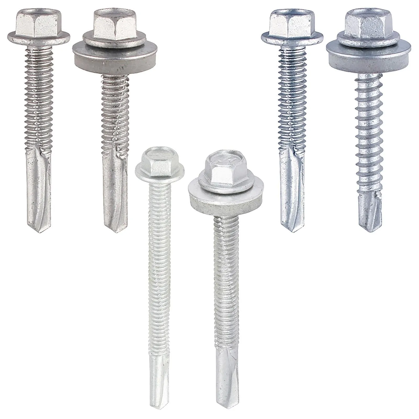 TIMCO Self Drilling Construction Screw for Heavy Section Steel with or without EPDM Washer Bi-Metal Exterior Zinc -Choose Size