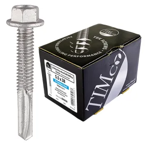 TIMCO Self Drilling Construction Screw for Heavy Section Steel with or without EPDM Washer Bi-Metal Exterior Zinc -Choose Size
