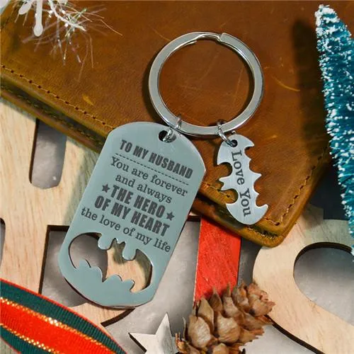 To My Husband - You Are My Hero - Sweet Keychain
