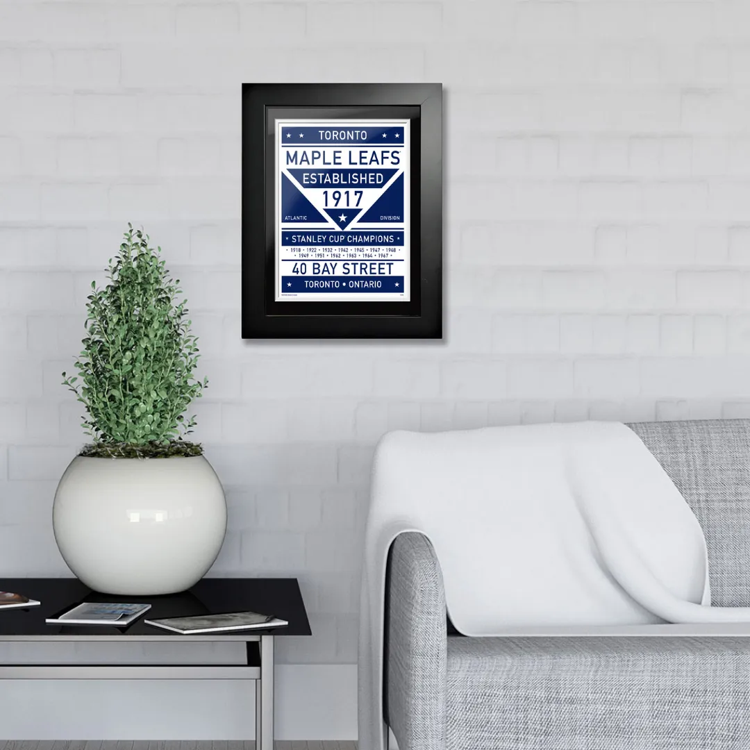 Toronto Maple Leafs Art-Dual-Tone Frame 12"x16"