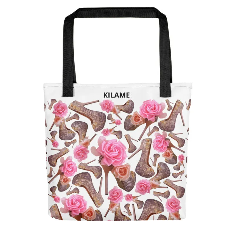 Tote bag Tare 'Rose pink flower'