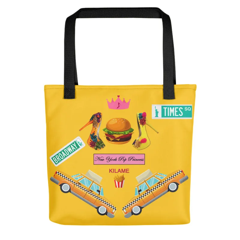 Tote bag Yellow 'Taxi'
