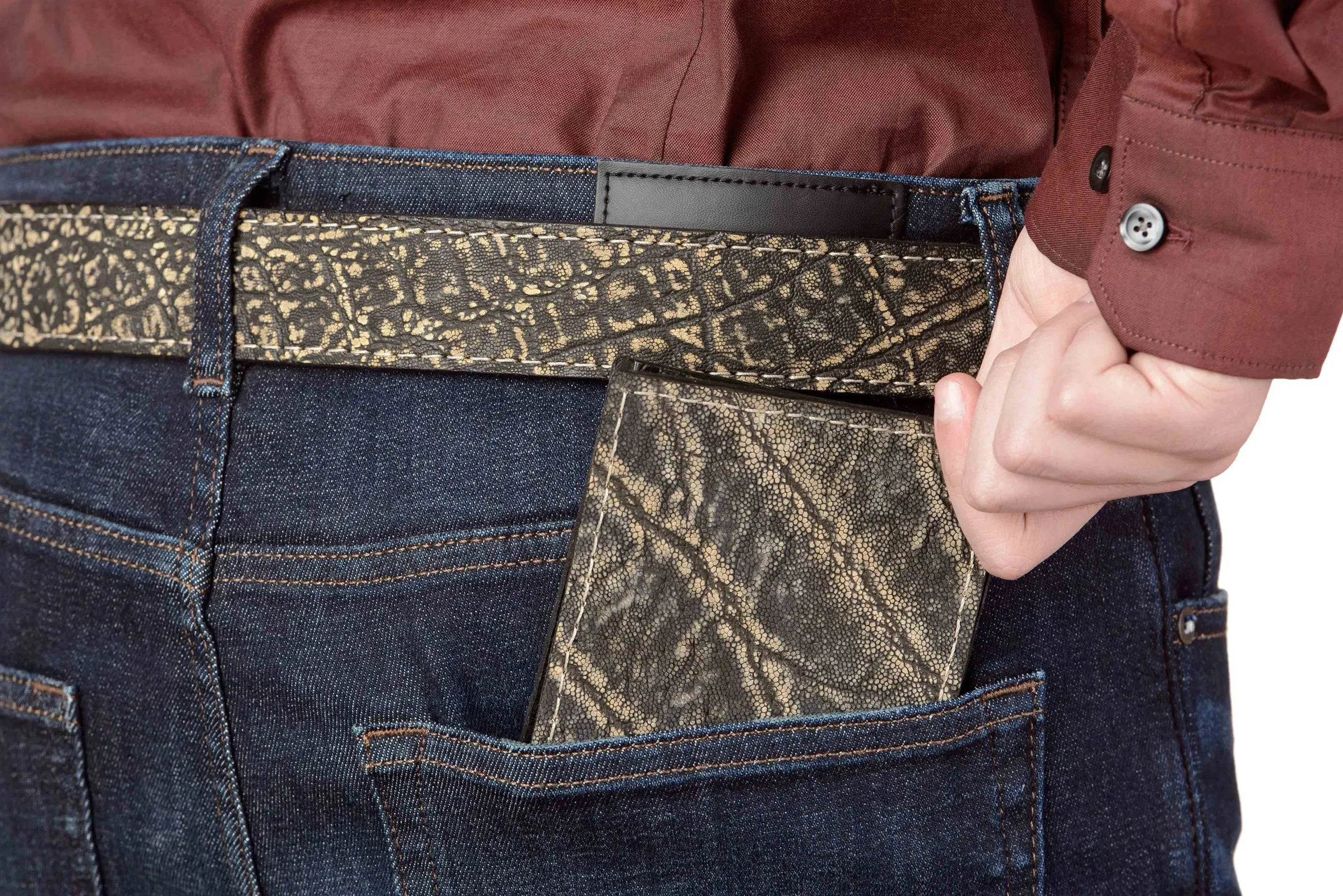 Tree Bark Elephant Bifold Wallet