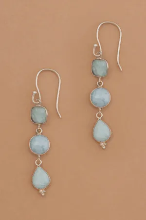 Triple Turquoise Drop Earrings