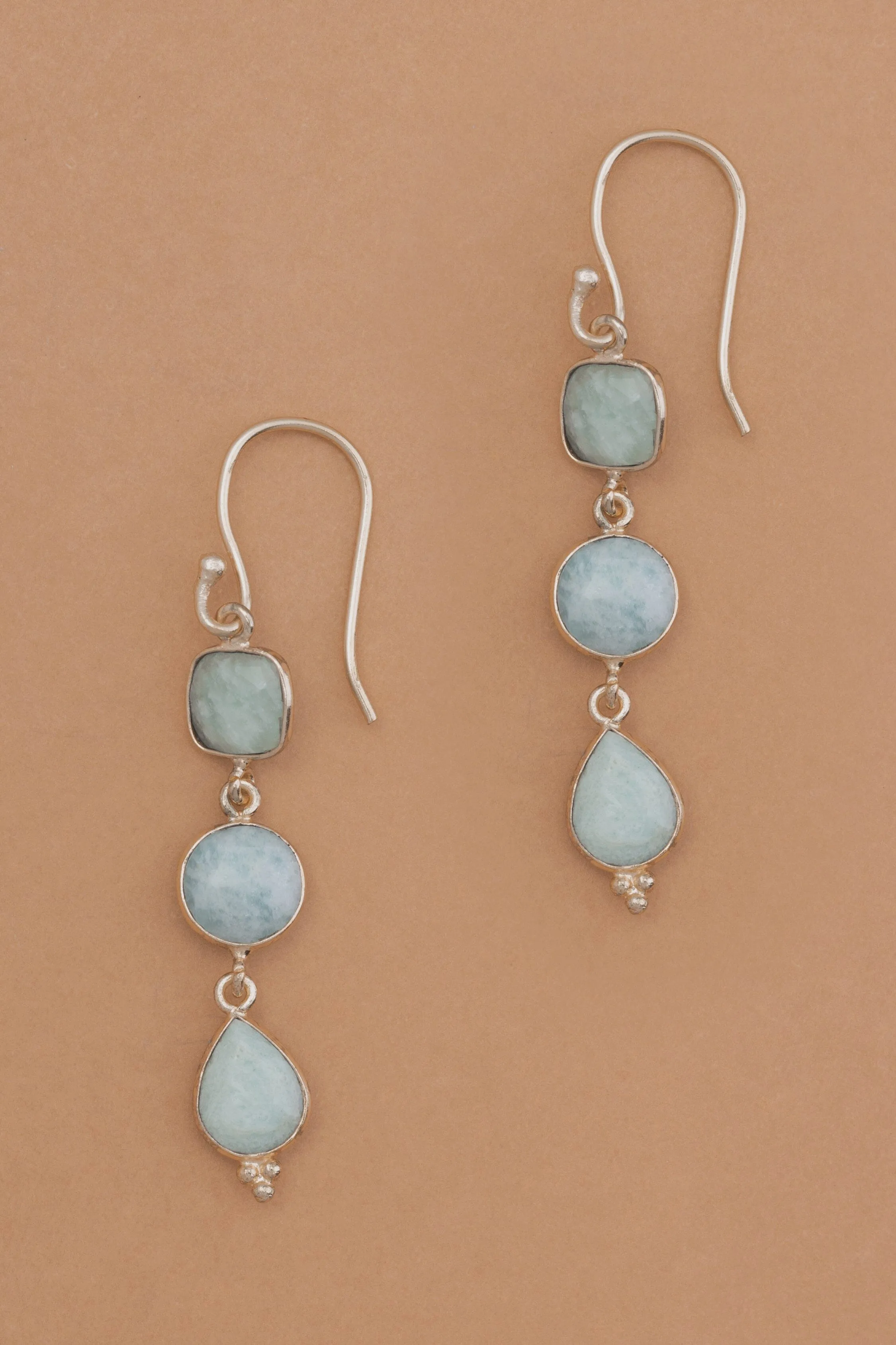 Triple Turquoise Drop Earrings