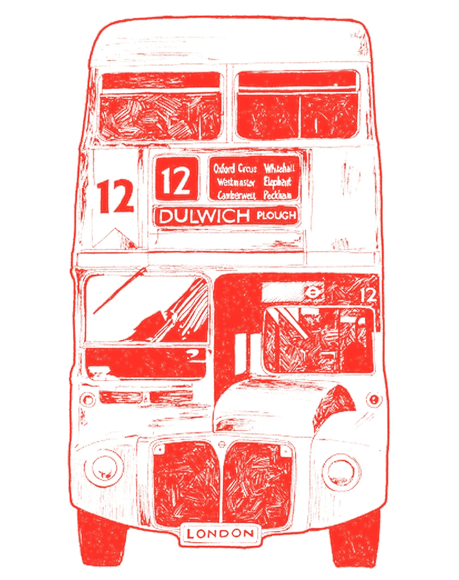 UA London Calling Bus 12 Dulwich Women's T-shirt (White)