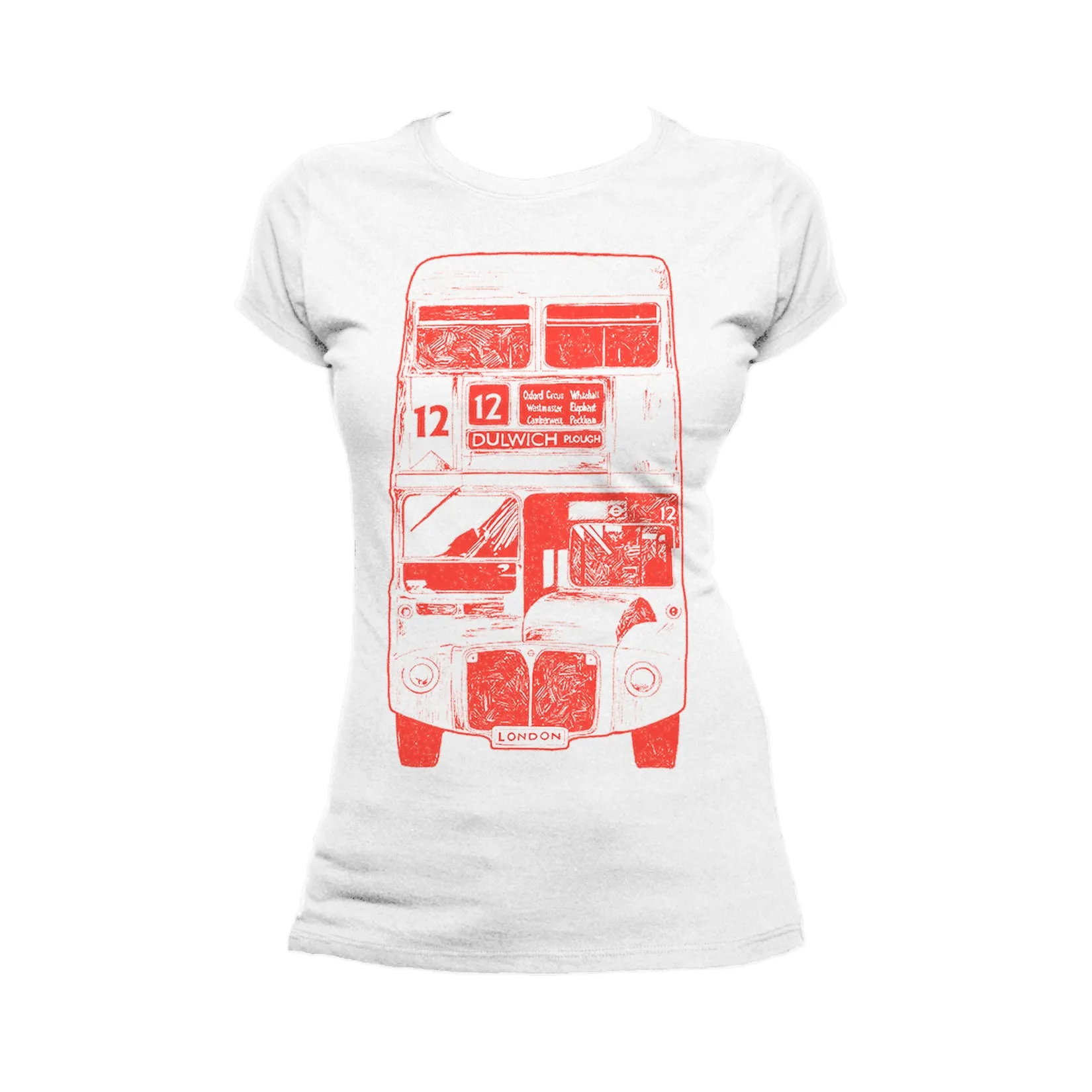 UA London Calling Bus 12 Dulwich Women's T-shirt (White)